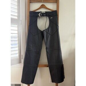 Harley-Davidson Leather Motorcycle Chaps P3811 Lace Back Riding Chaps Size S